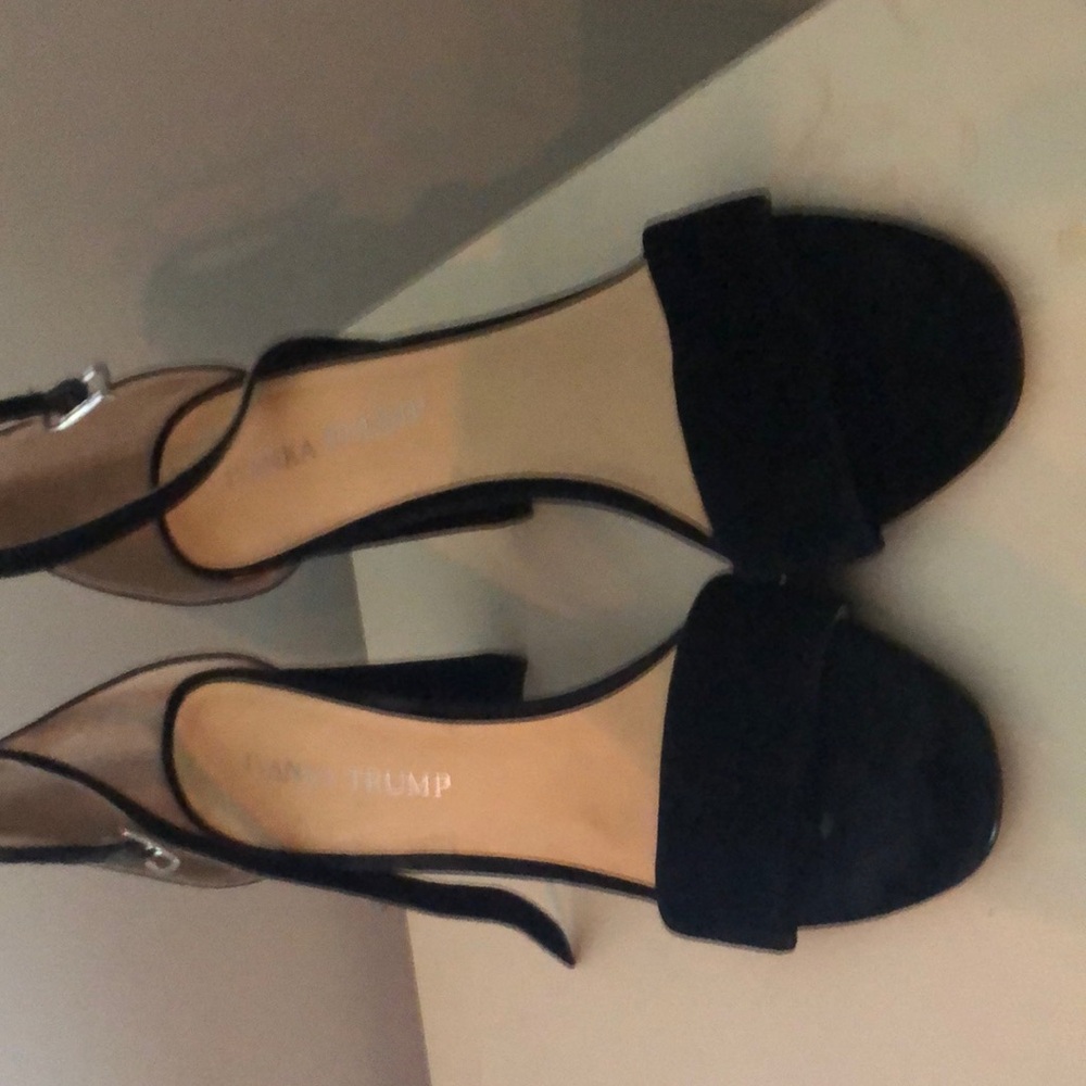 Ivanka Trump suede block sandals